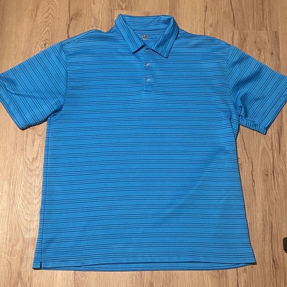 Nike Golf Men’s Stripe Polo Shirt Blue XL Short Sleeve - Picture 2 of 10